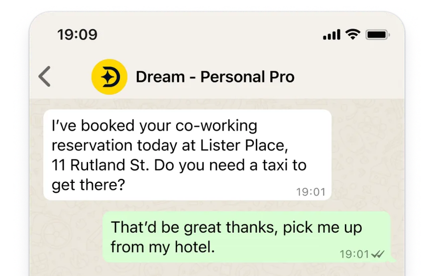 Make plans with a message, and leave your Dream team to handle the hard work.